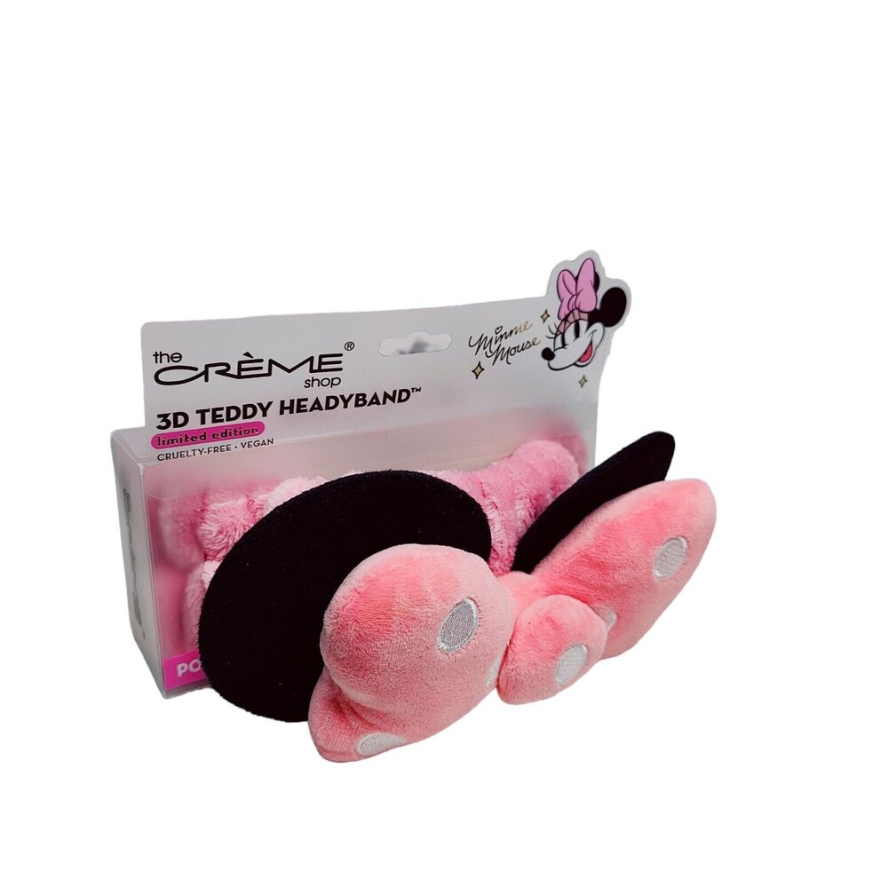 The Creme Shop 3D Minnie Mouse Pink Polka Spotted Dot Spa Headband Brand New - Picture 3 of 6